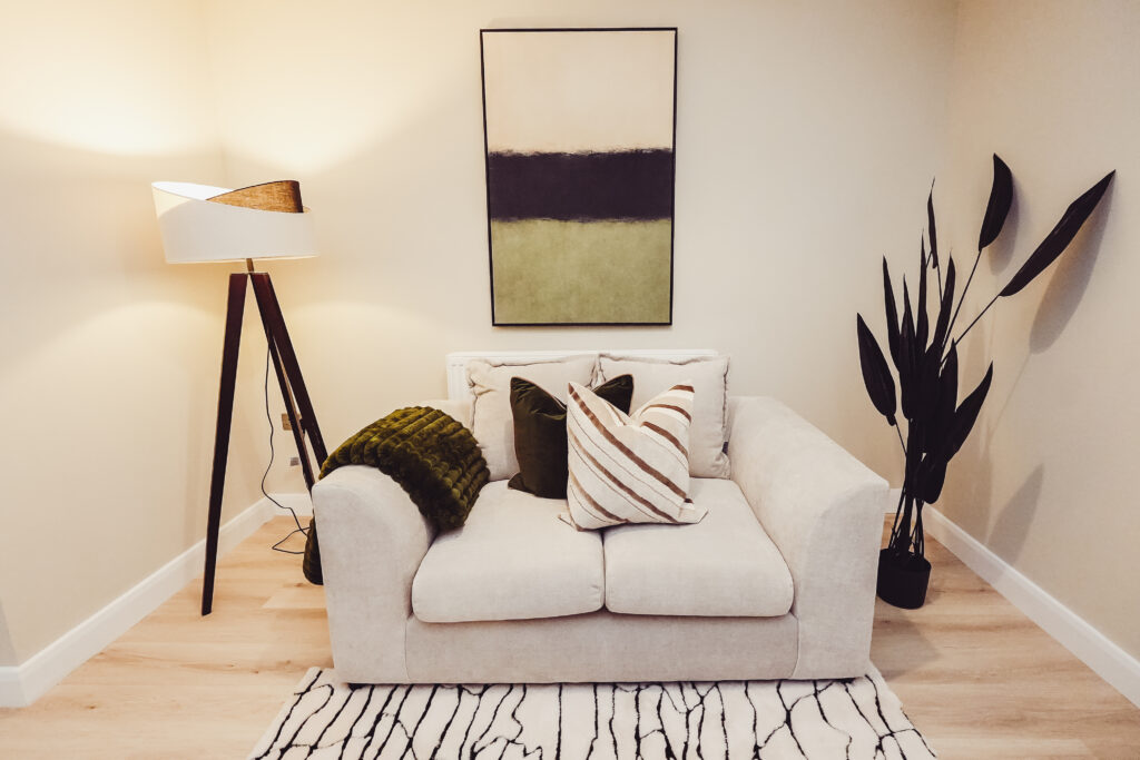 White Sofa Interior Design - The Staging Experts Cheshire property staging team