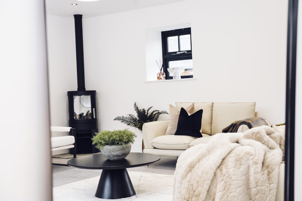 The Barns Derbyshire Lounge Interior Design - The Staging Experts staging homes for sale in the UK